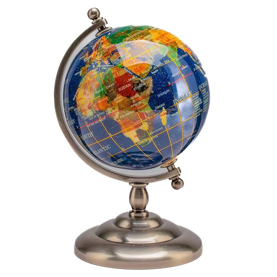 Amazon.com: KALIFANO 7” Tall Gemstone Globe with Vibrant